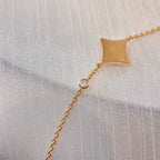 [CLOVER JEWELRY]COLOR STAR CARNELIAN PINK GOLD DIAMOND BRACELET