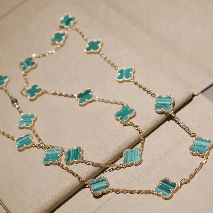 [Camiery]CLOVER 20 MOTIFS MALACHITE GOLD