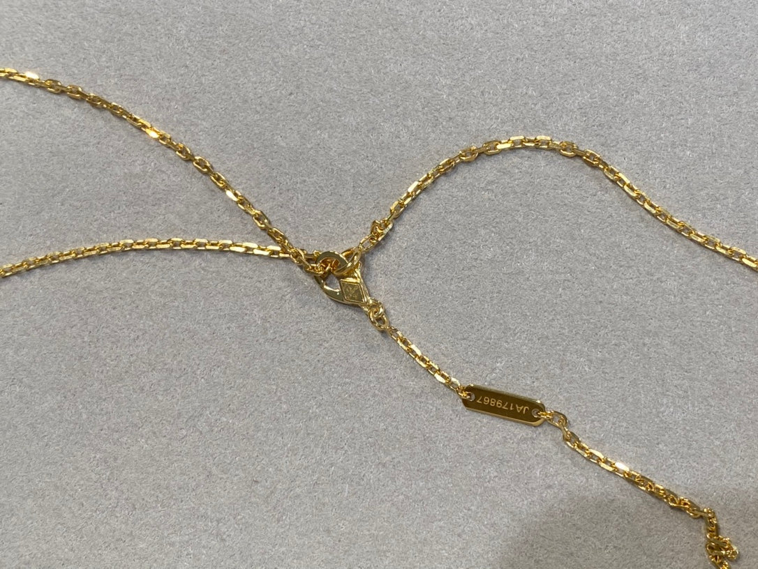 [Camiery]CLOVER 25MM NECKLACE GOLD CARNELIAN