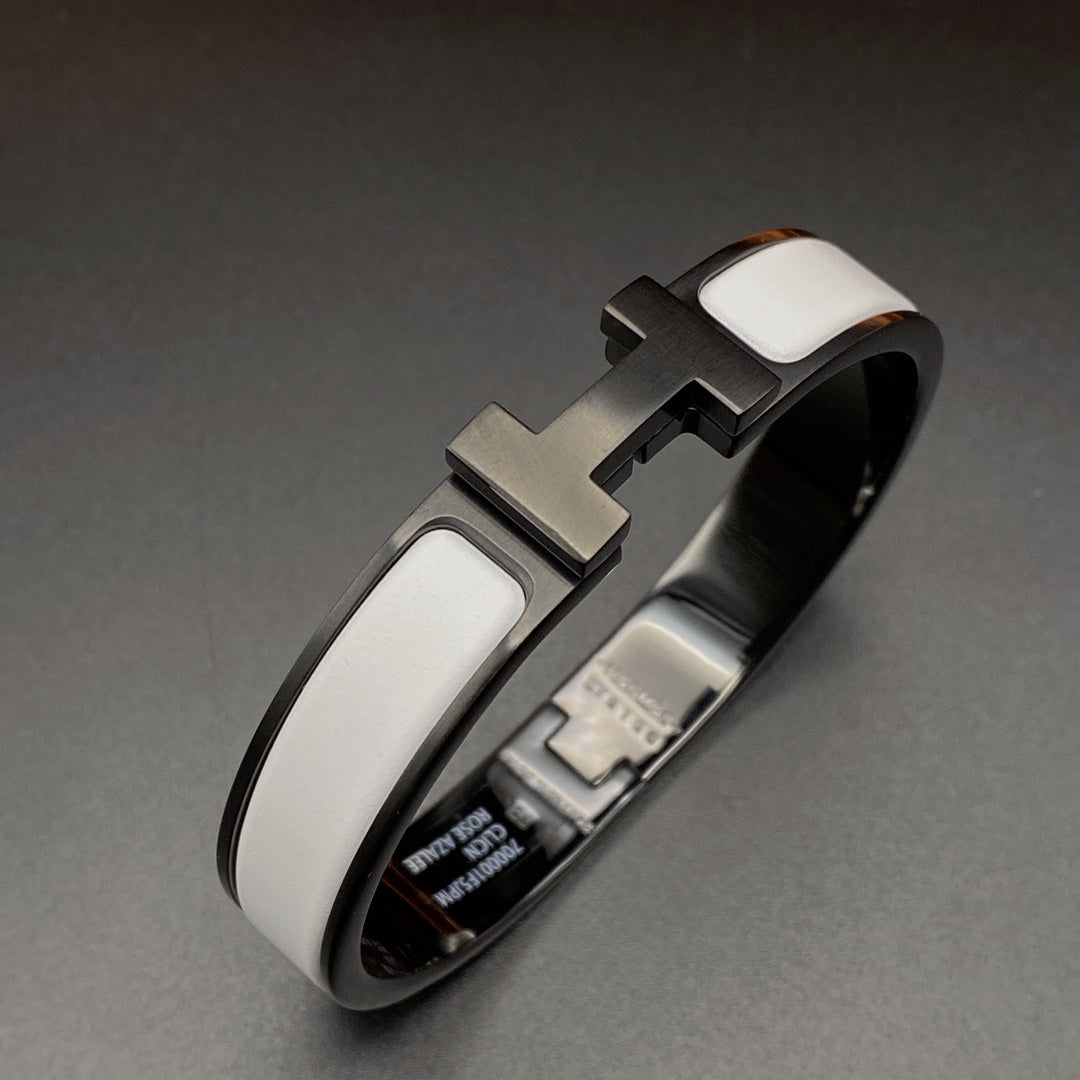 [Camiery]H BRACELET 12MM BLACK WHITE CERAMIC