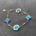 [CLOVER JEWELRY]STAR AND SUN TURQUOISE 4 MOTIFS 3 DIAMONDS