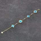 [CLOVER JEWELRY]STAR AND SUN TURQUOISE 4 MOTIFS 3 DIAMONDS