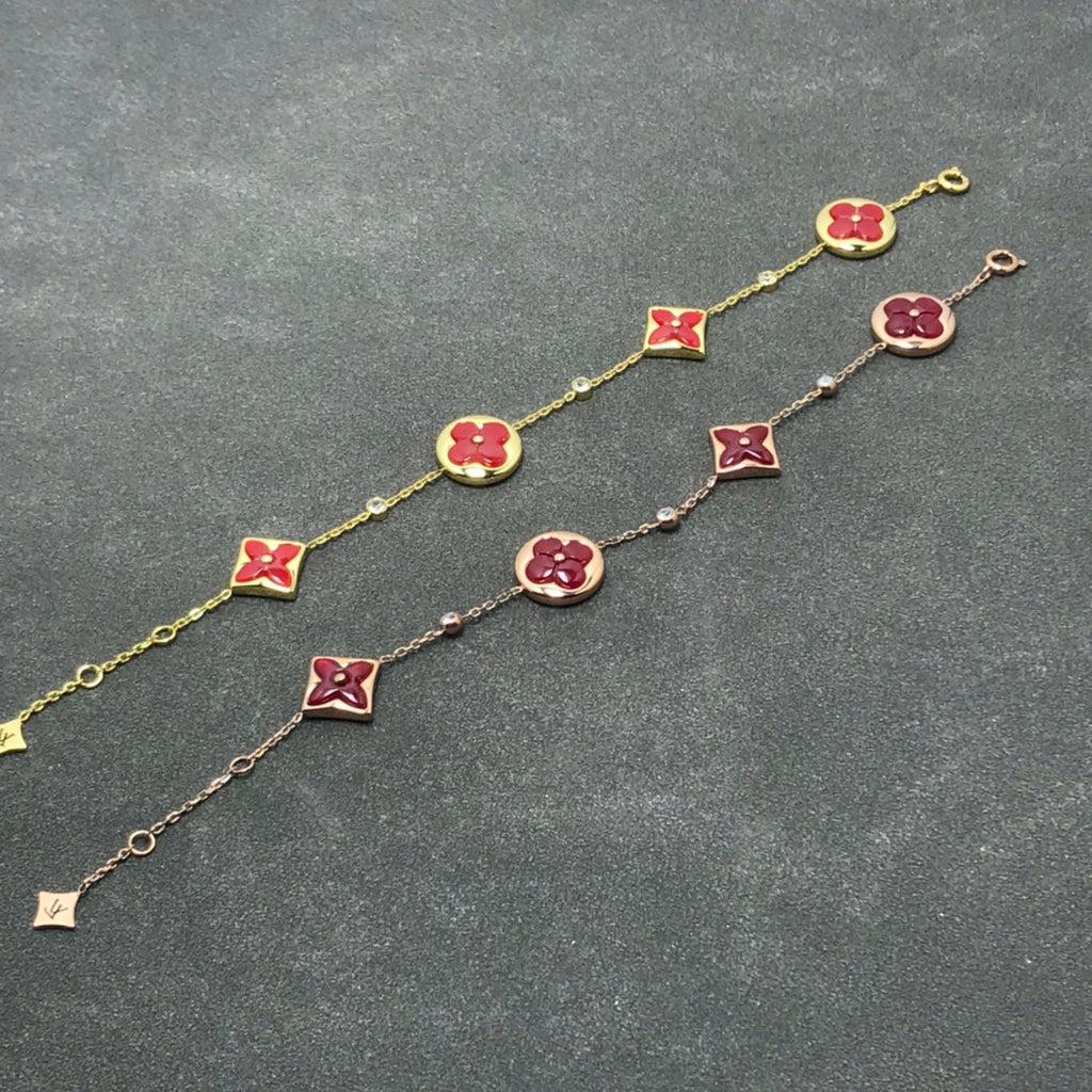 [CLOVER JEWELRY]STAR AND SUN CARNELIAN 4 MOTIFS 3 DIAMONDS