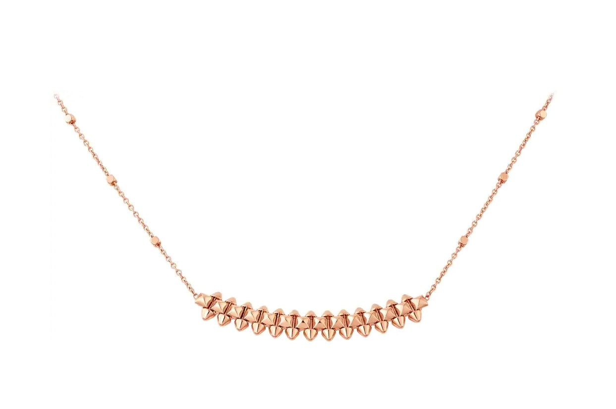 [CLOVER JEWELRY]CLASH PINK GOLD NECKLACE