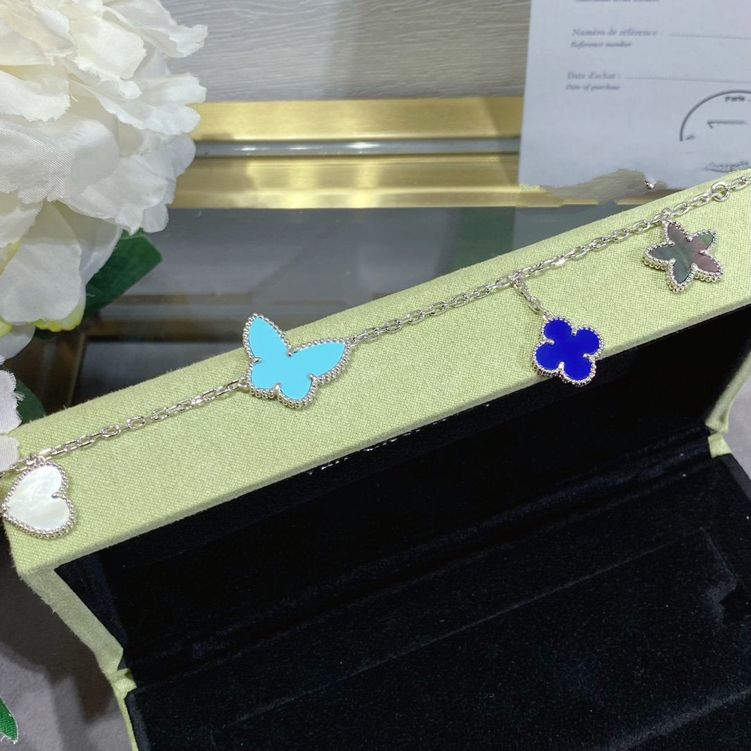 [Camiery]LUCKY SPRING SILVER BRACELET 4 MOTIF