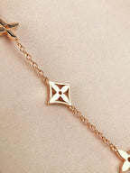 [CLOVER JEWELRY]STAR AND SUN 7 MOTIFS GOLD BRACELET
