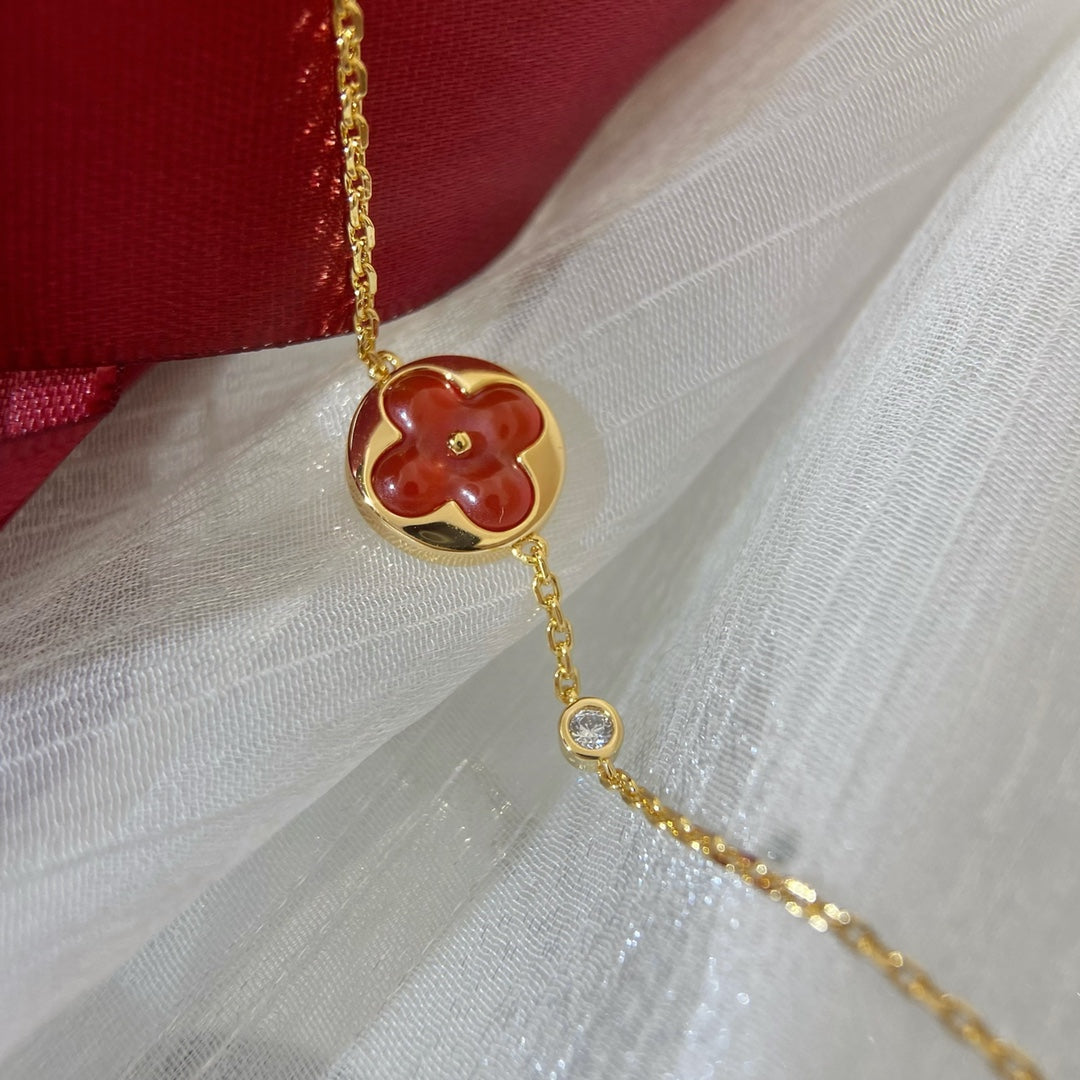 [CLOVER JEWELRY]SUN PEDANT CARNELIAN BRACELET