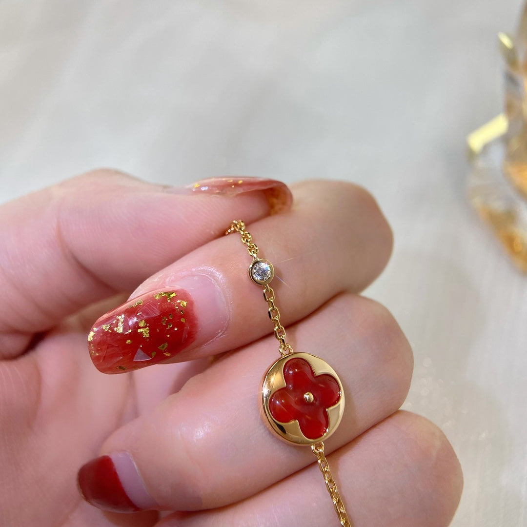 [CLOVER JEWELRY]SUN PEDANT CARNELIAN BRACELET