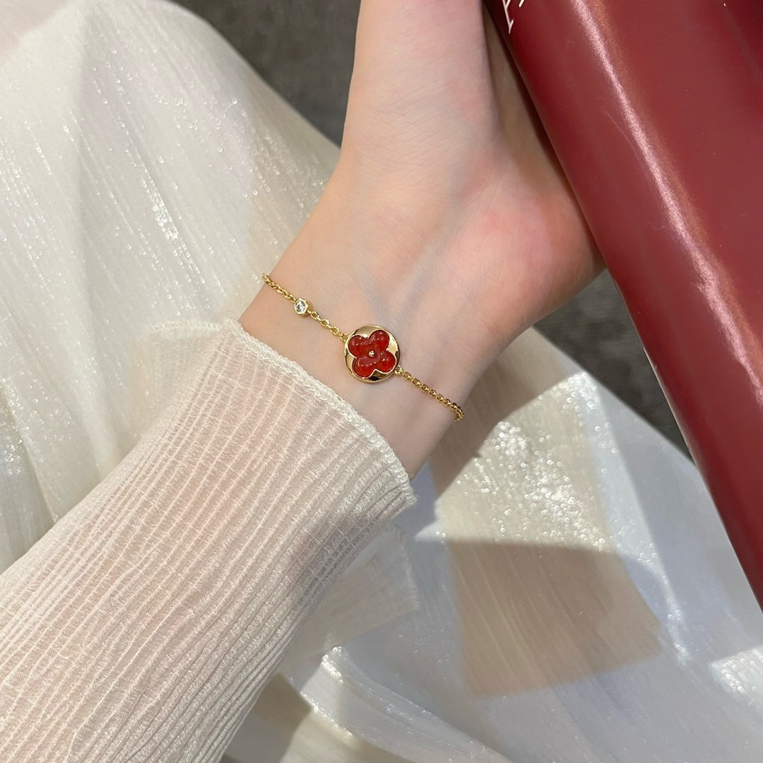 [CLOVER JEWELRY]SUN PEDANT CARNELIAN BRACELET