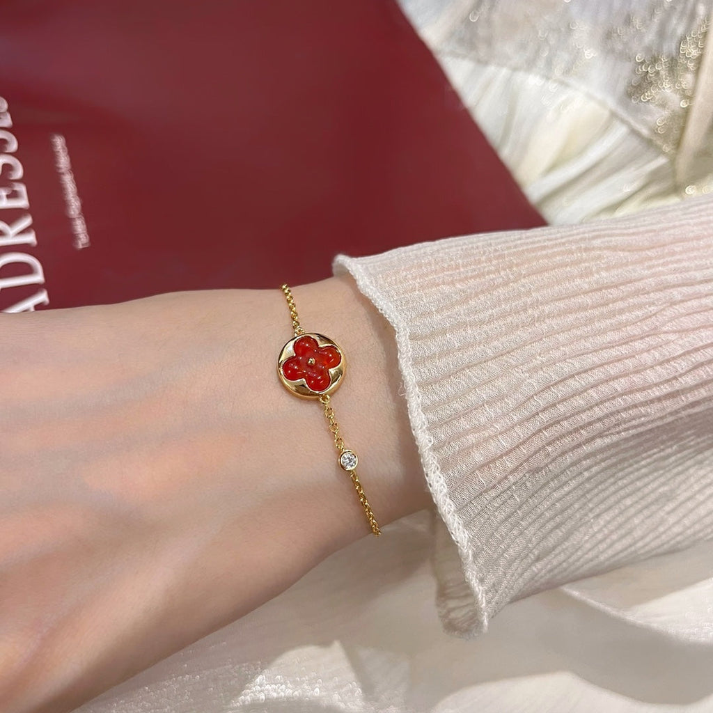 [CLOVER JEWELRY]SUN PEDANT CARNELIAN BRACELET