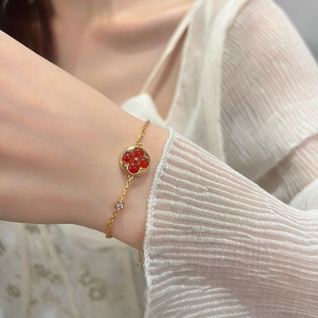 [CLOVER JEWELRY]SUN PEDANT CARNELIAN BRACELET
