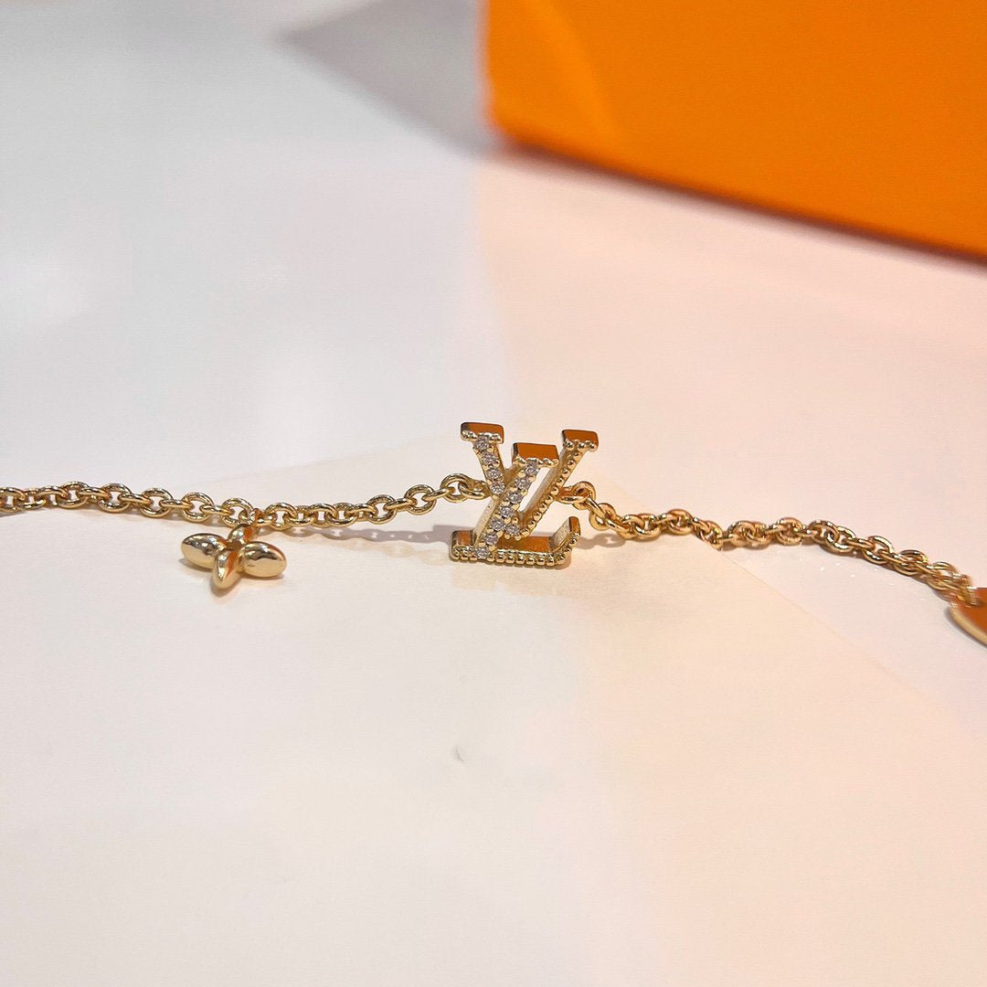 [CLOVER JEWELRY]LOGO STAR MOTIF GOLD BRACELET