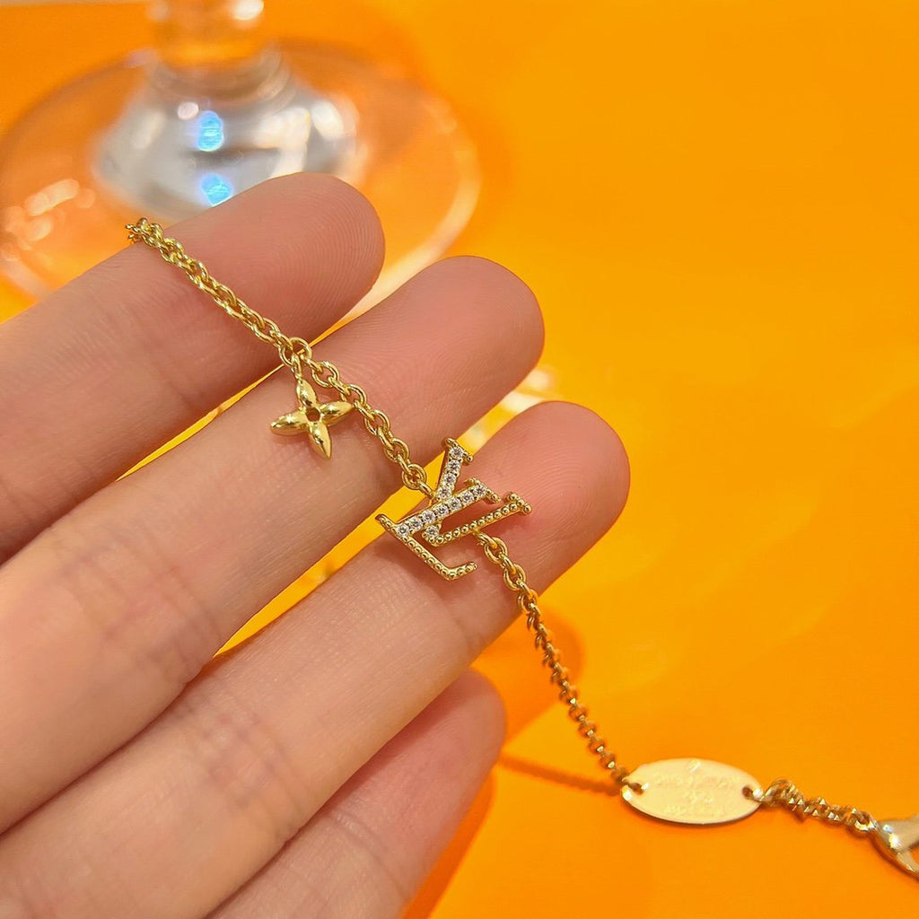 [CLOVER JEWELRY]LOGO STAR MOTIF GOLD BRACELET