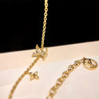 [CLOVER JEWELRY]LOGO STAR MOTIF GOLD BRACELET