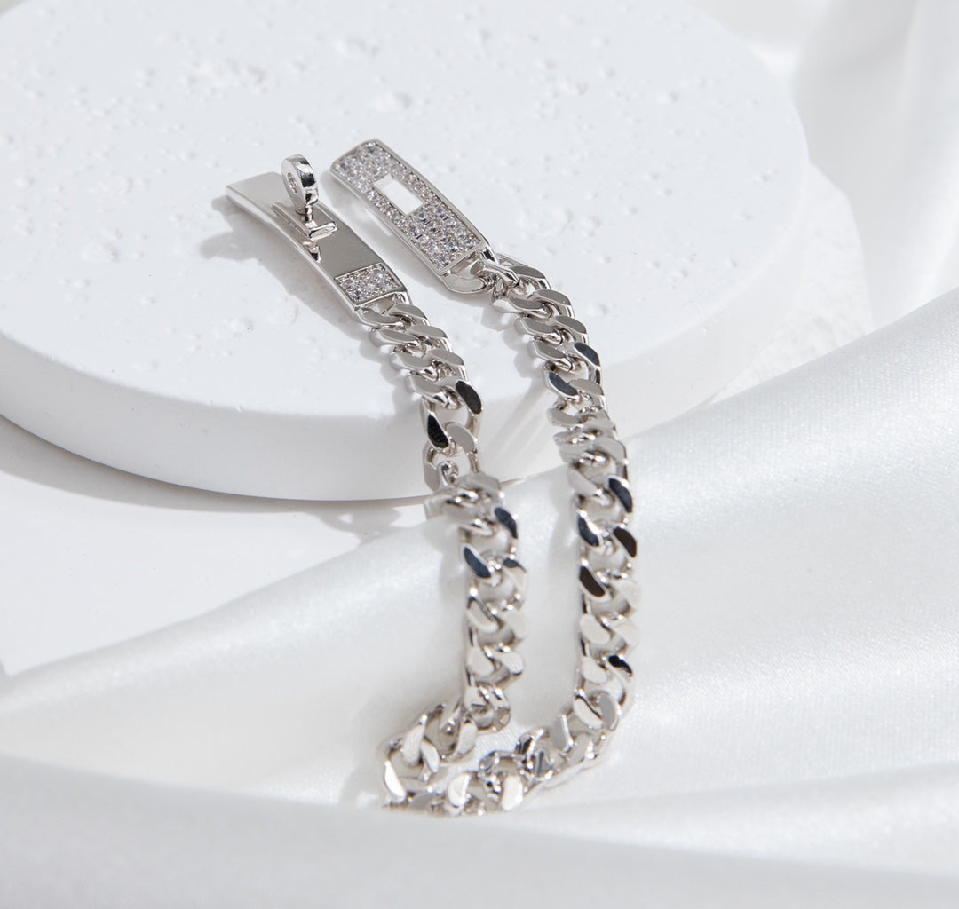 [Camiery]KELLY CHAIN SILVER DIAMOND BRACELET