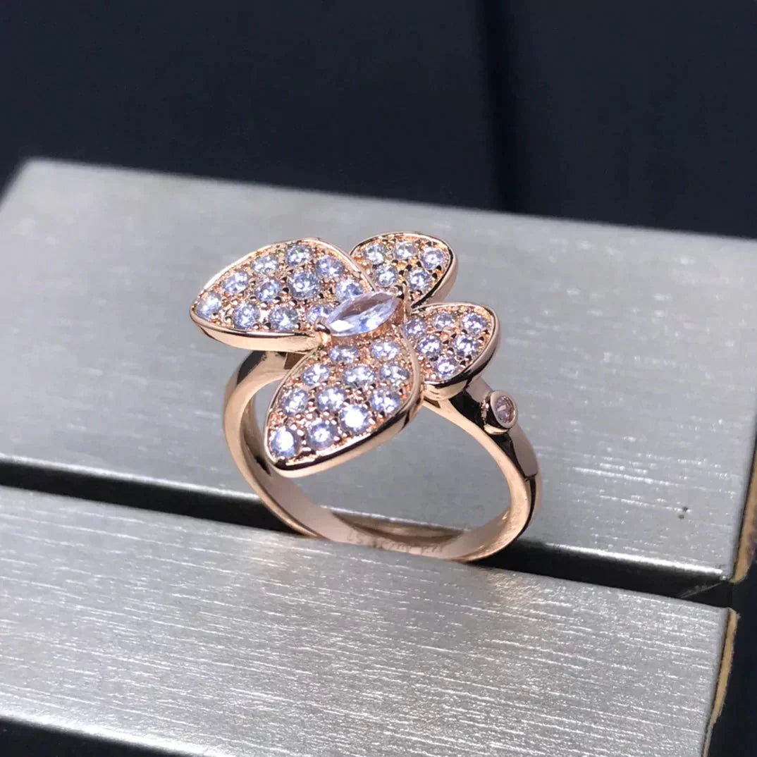 [Camiery]BUTTERFLY PINK GOLD DIAMOND RING