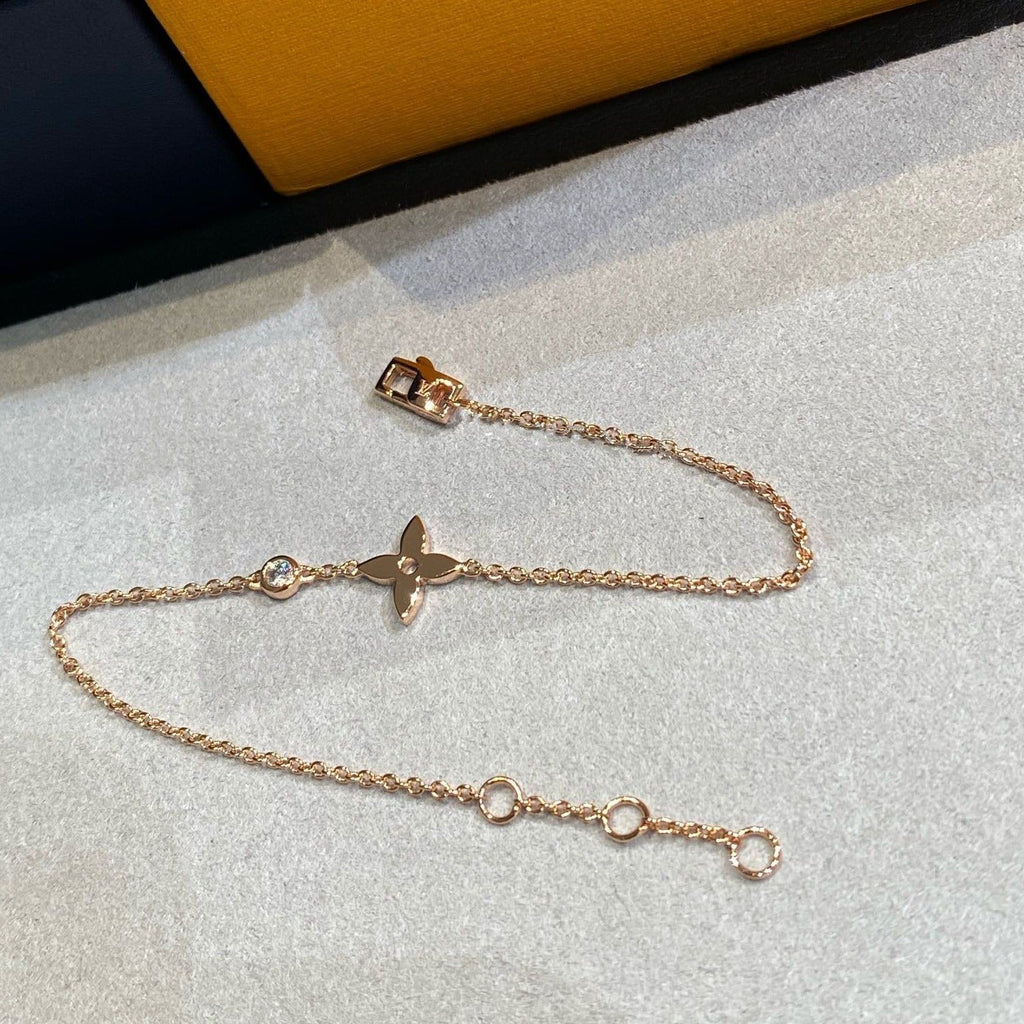 [CLOVER JEWELRY]STAR DIAMOND PINK GOLD BRACELET
