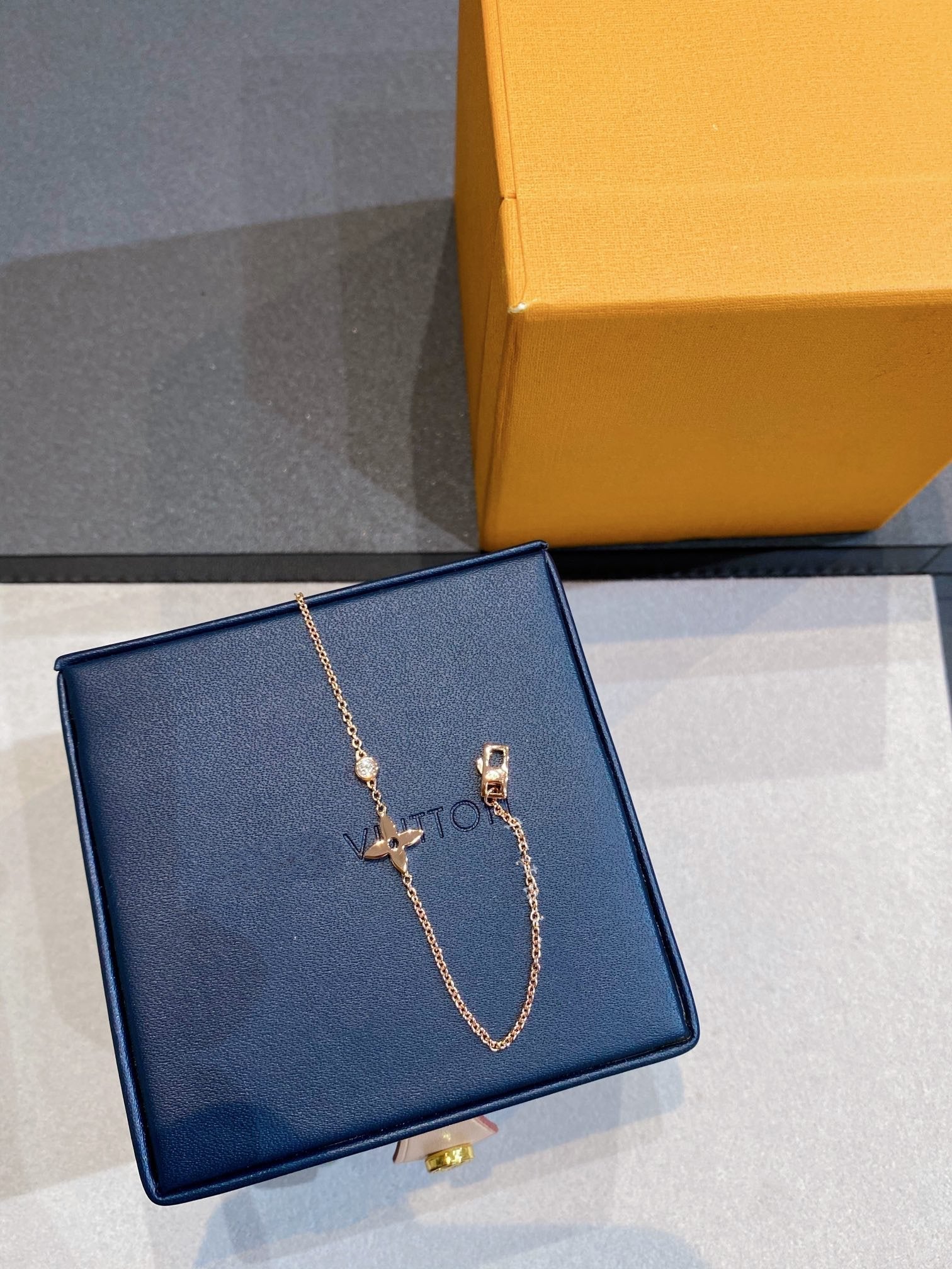 [CLOVER JEWELRY]STAR DIAMOND PINK GOLD BRACELET