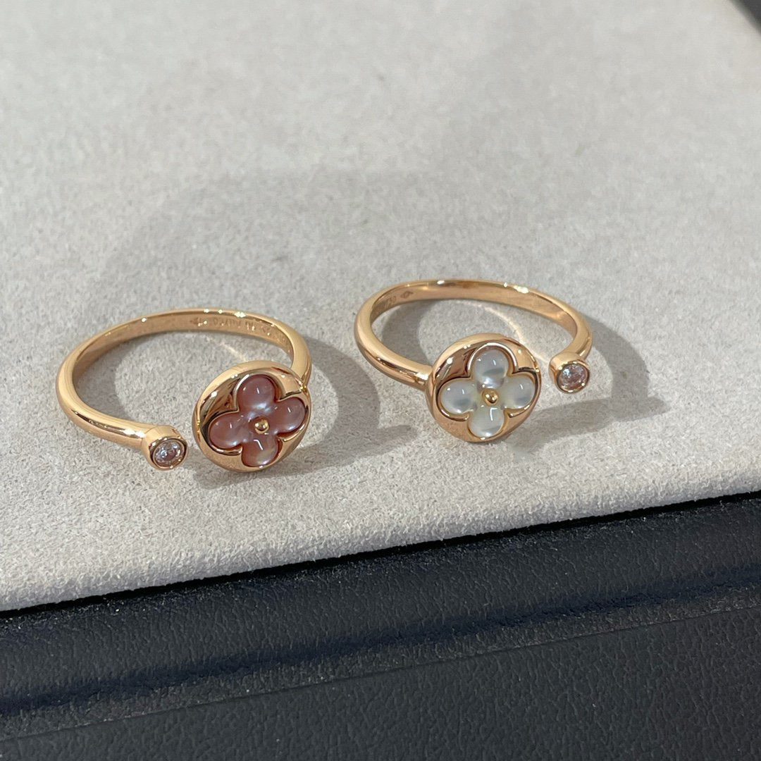 [CLOVER JEWELRY]SUN 1 DIAMOND PINK MOP RING