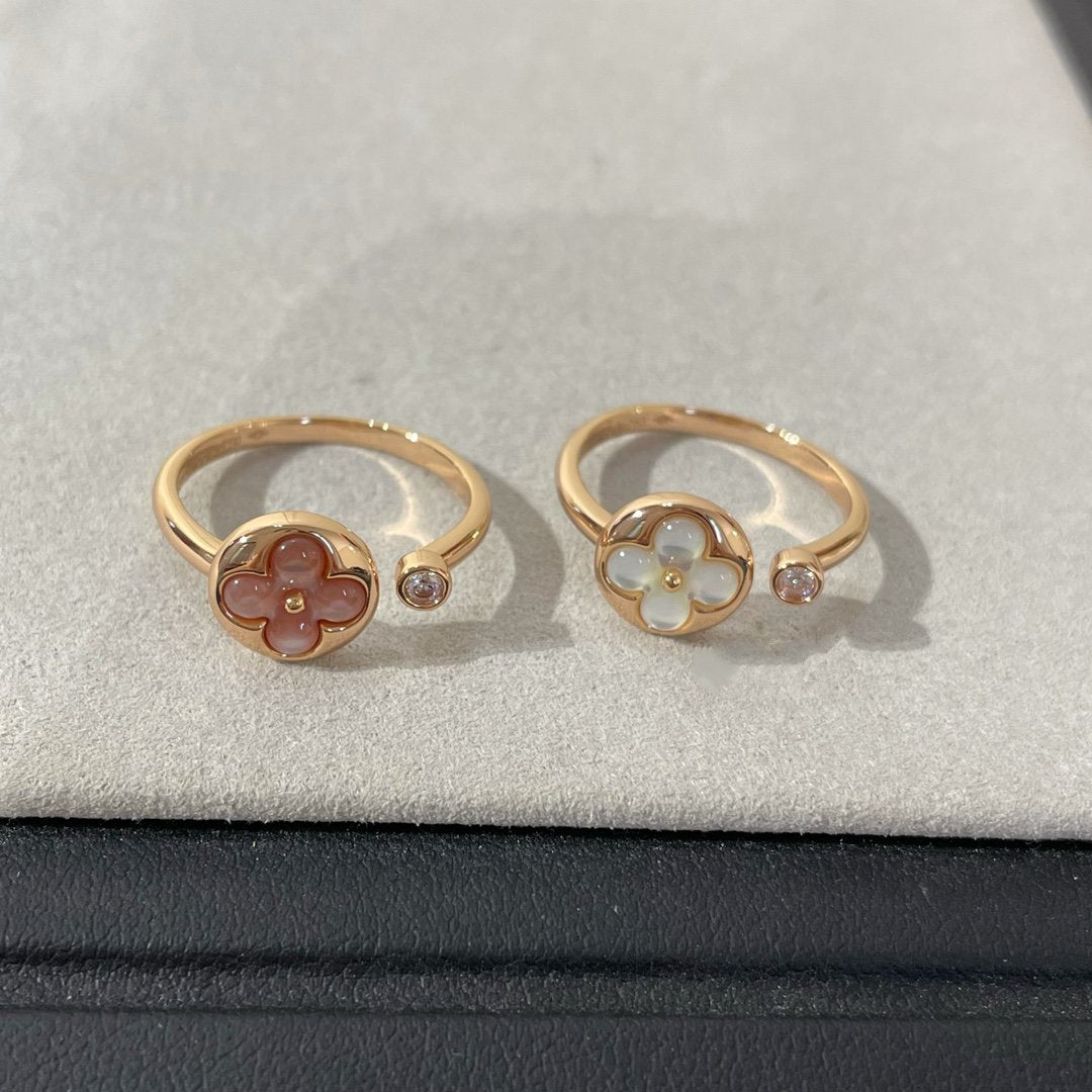[CLOVER JEWELRY]SUN 1 DIAMOND PINK MOP RING