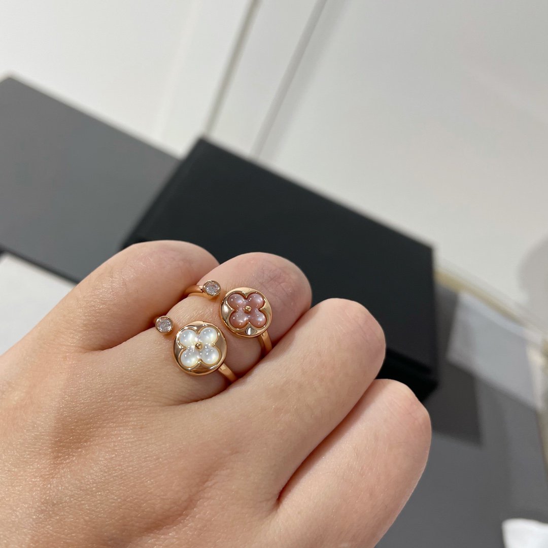 [CLOVER JEWELRY]SUN 1 DIAMOND PINK MOP RING