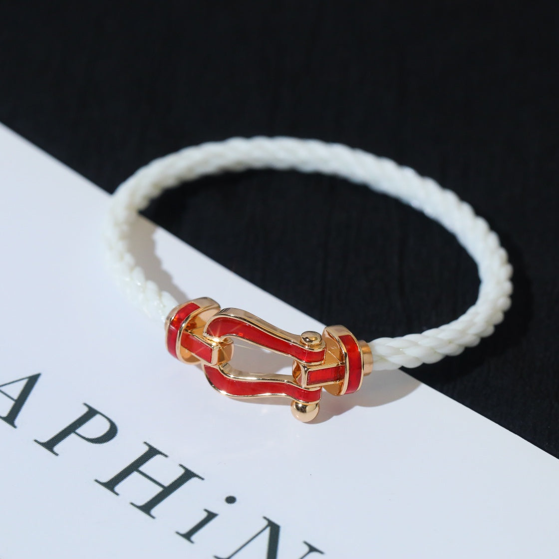 [CLOVER JEWELRY]FORCE 10 WHITE TEXTILE DIAMOND PAVED