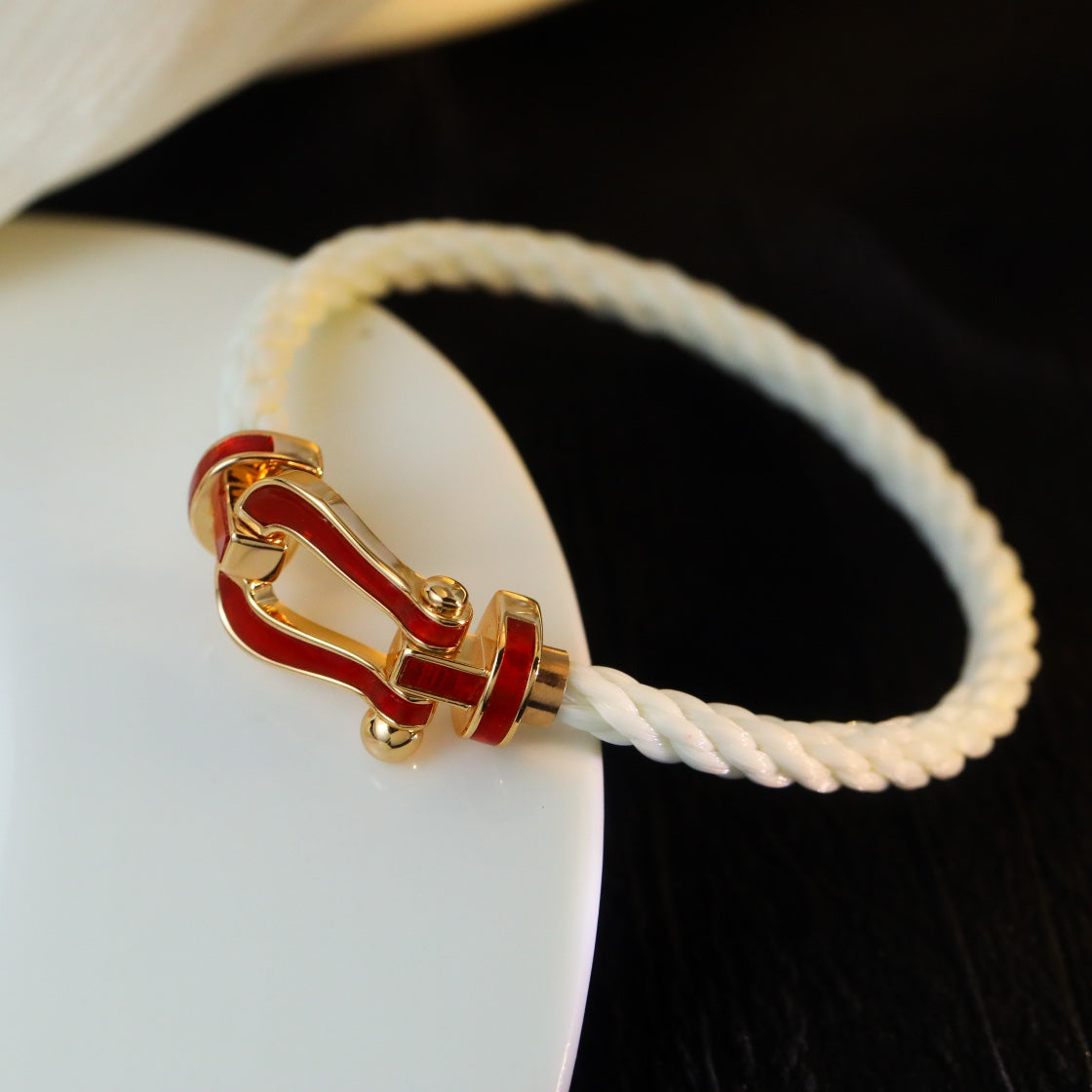 [CLOVER JEWELRY]FORCE 10 WHITE TEXTILE DIAMOND PAVED