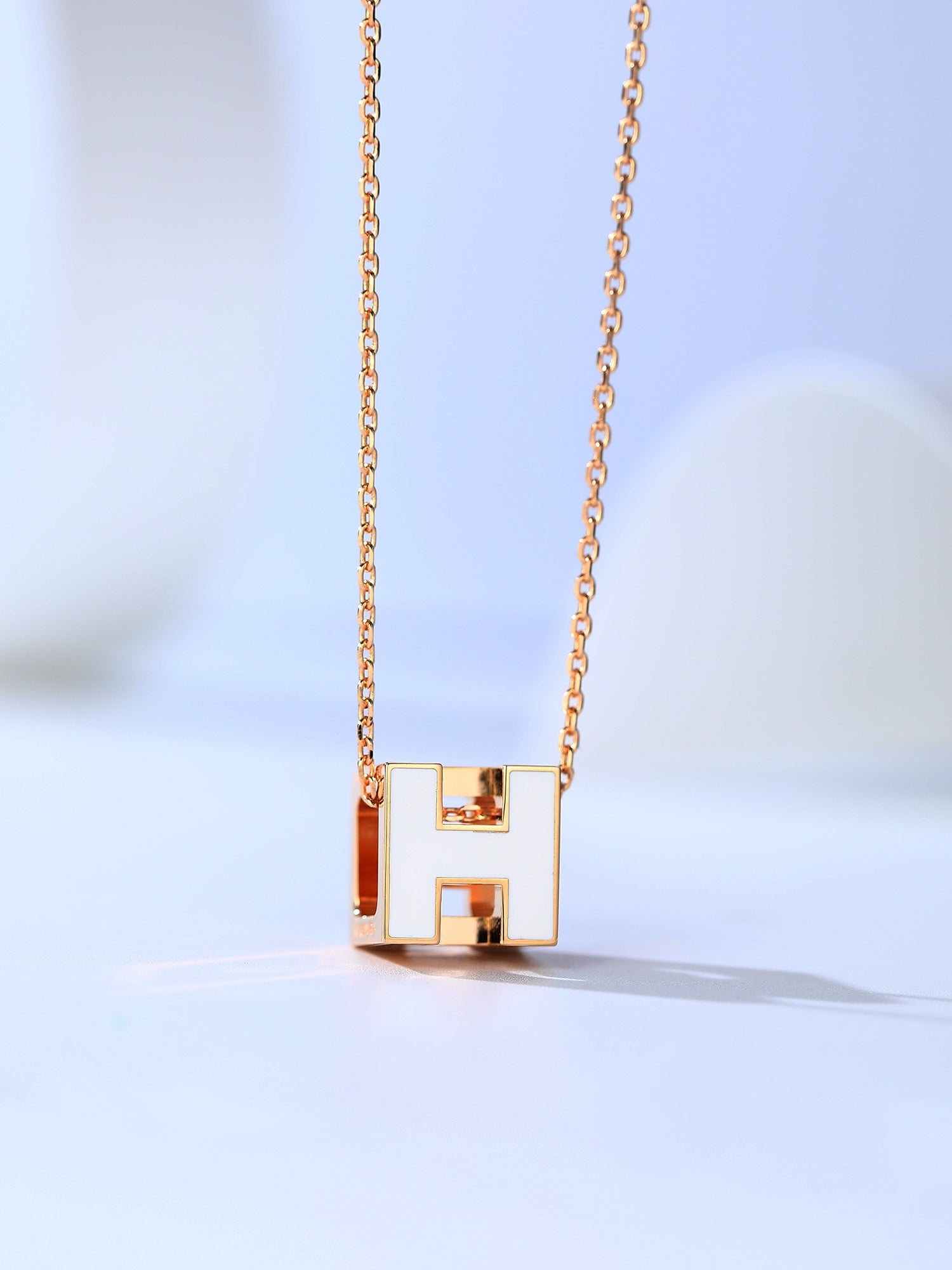 [Camiery]H CAGE PINK GOLD NECKLACE