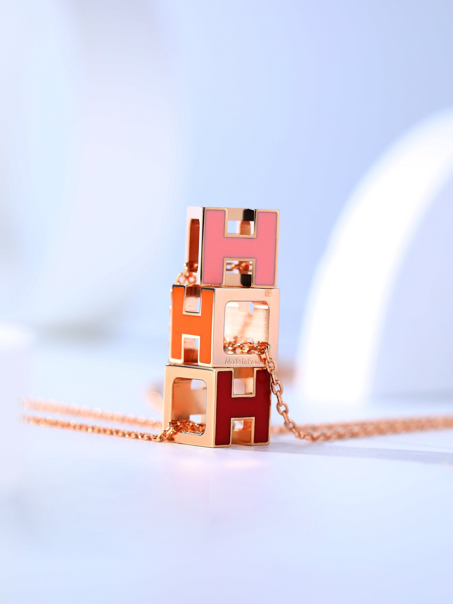 [Camiery]H CAGE PINK GOLD NECKLACE