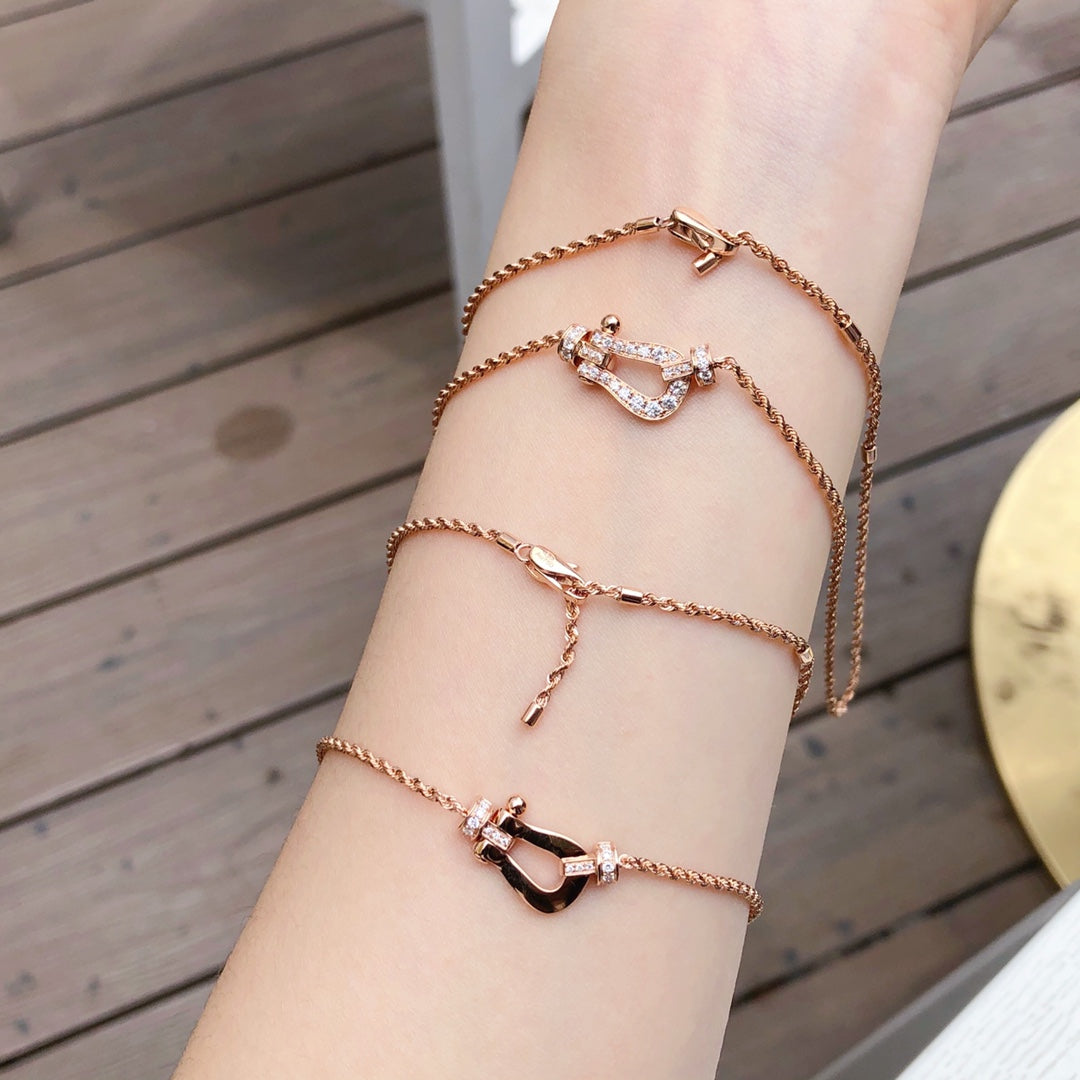 [CLOVER JEWELRY]FORCE 10 PINK GOLD DIAMOND NECKLACE