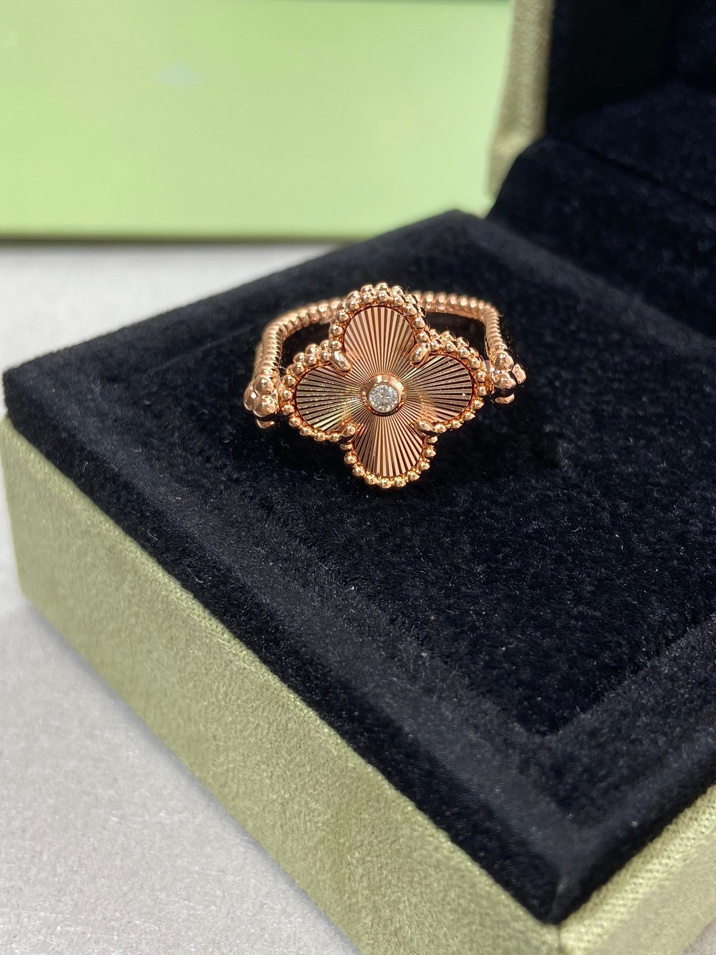 [Camiery]CLOVER RIVERSIBLE RING ROSE GOLD COLLECTION