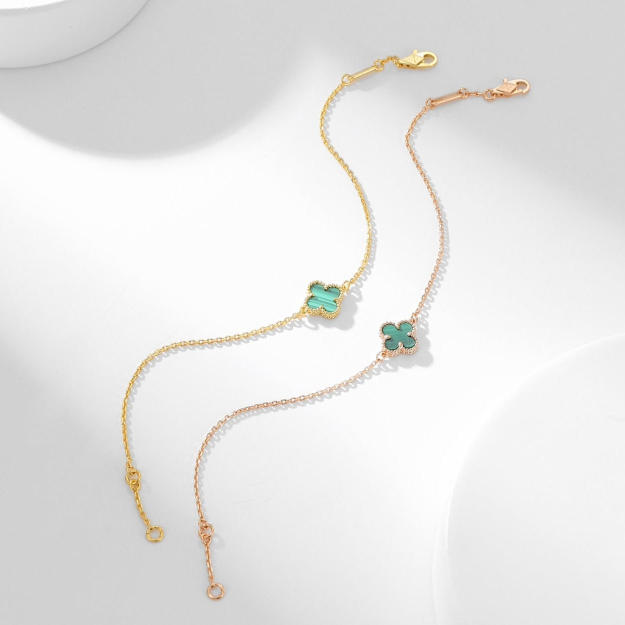 [Camiery]CLOVER BRACELET MALACHITE 1 MOTIF
