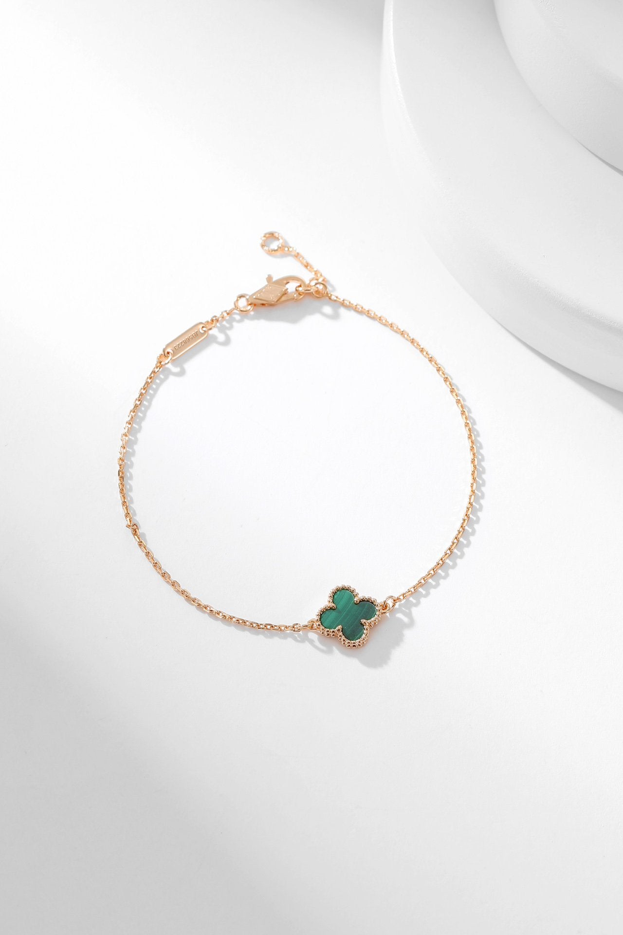 [Camiery]CLOVER BRACELET MALACHITE 1 MOTIF