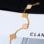 [CLOVER JEWELRY]CLOVER WHITE PEARL MOP 5 MOTIF BRACELET COLLECTION