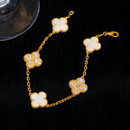 [CLOVER JEWELRY]CLOVER WHITE PEARL MOP 5 MOTIF BRACELET COLLECTION