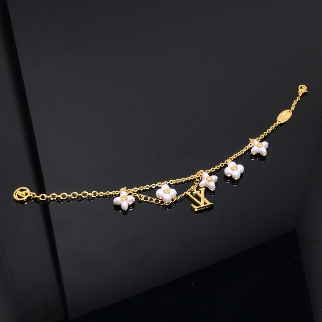 [CLOVER JEWELRY]LOGO 6 MOTIF STAR AND SUN GOLD BRACELET