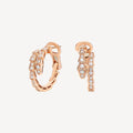 [Camiery] SNAKE-SHAPED FULL DIAMOND EARRINGS (ROSE GOLD)