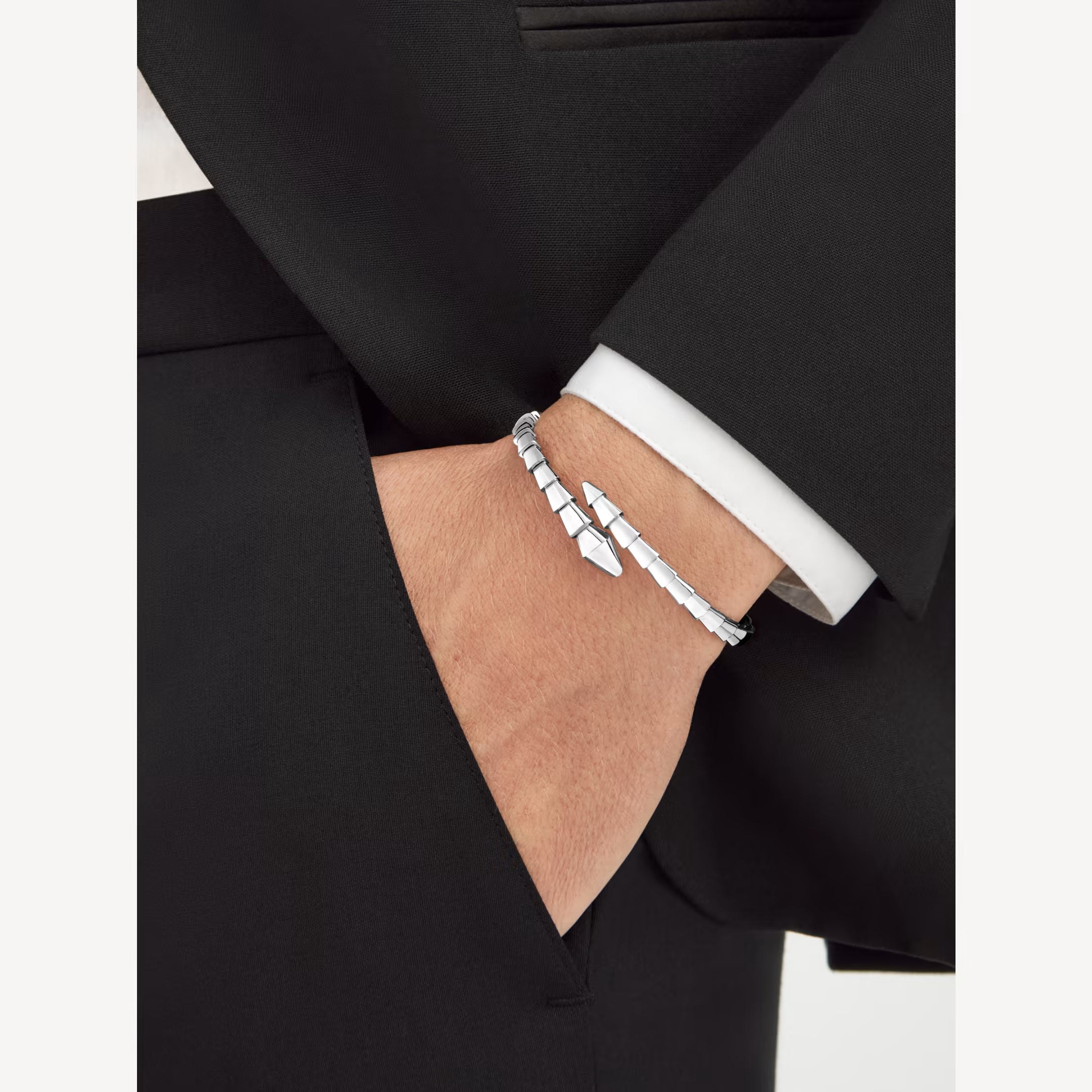 [Camiery] SNAKE-SHAPED BRACELET (WHITE GOLD)