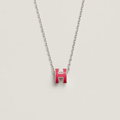 [CLOVER JEWELRY]H NECKLACE PINK