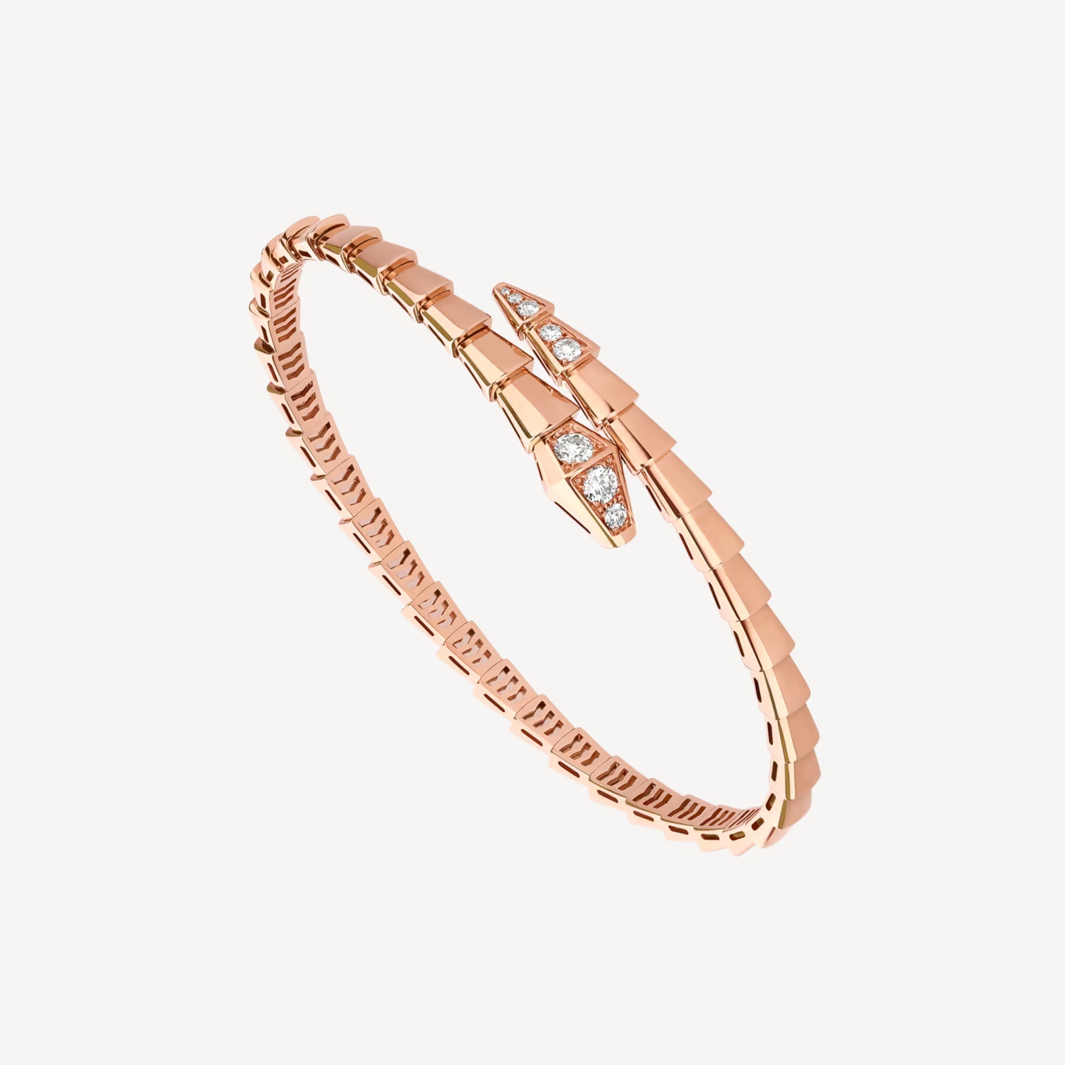 [Camiery] SNAKE-SHAPED BRACELET DIAMOND(ROSE GOLD)