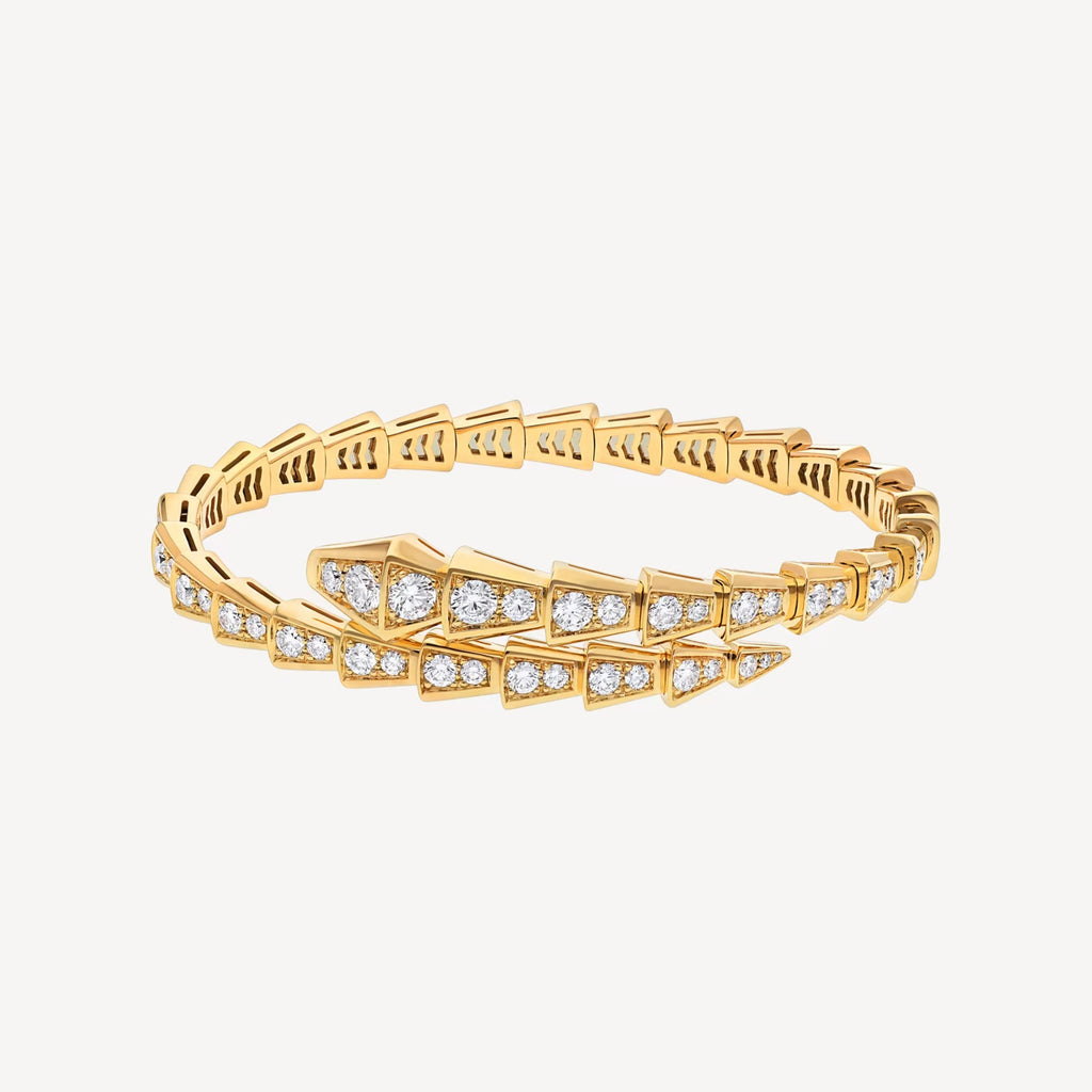 [Camiery] SNAKE-SHAPED BRACELET FULL DIAMOND(GOLD)