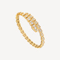 [Camiery] SNAKE-SHAPED BRACELET FULL DIAMOND(GOLD)