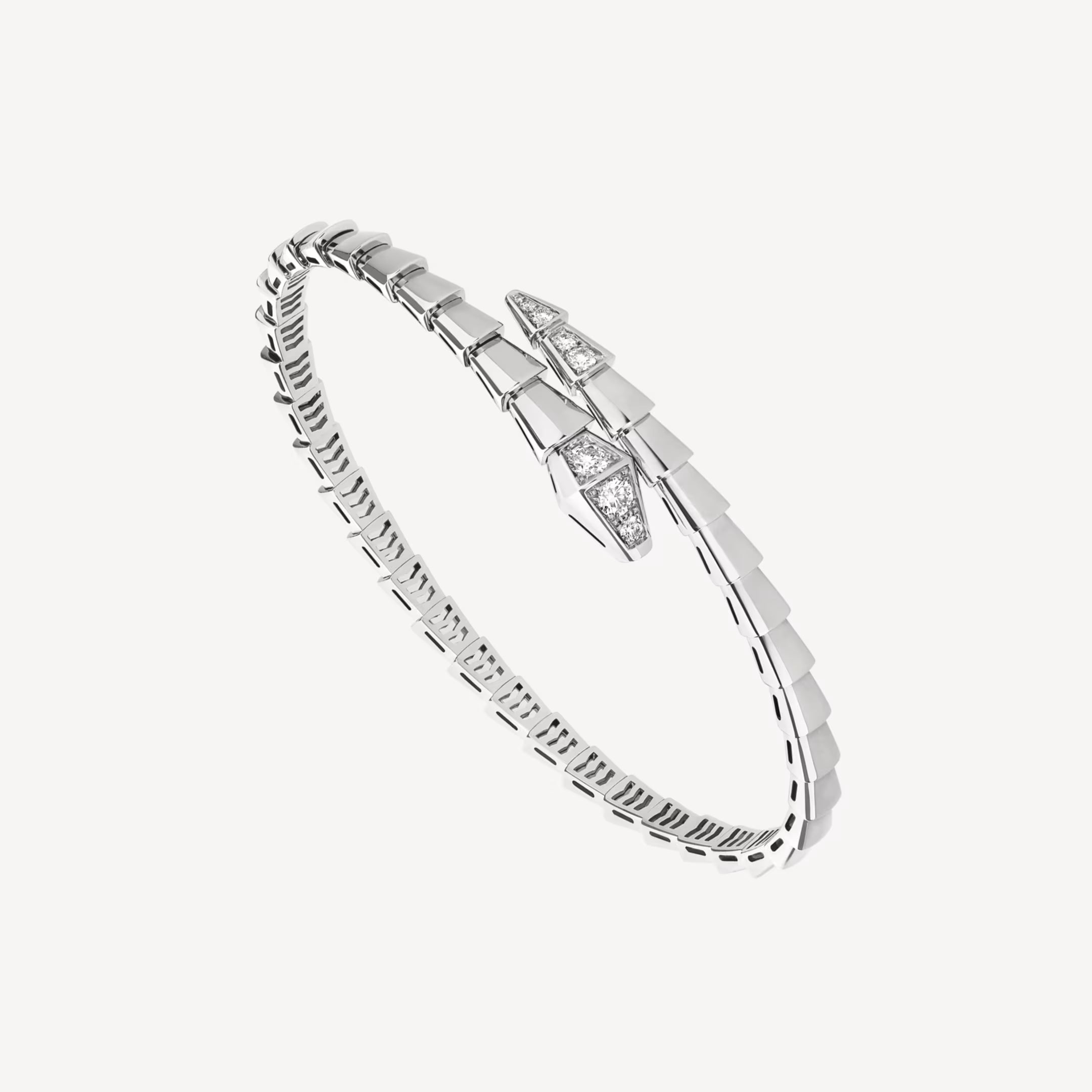[Camiery] SNAKE-SHAPED DIAMOND BRACELET (WHITE GOLD)