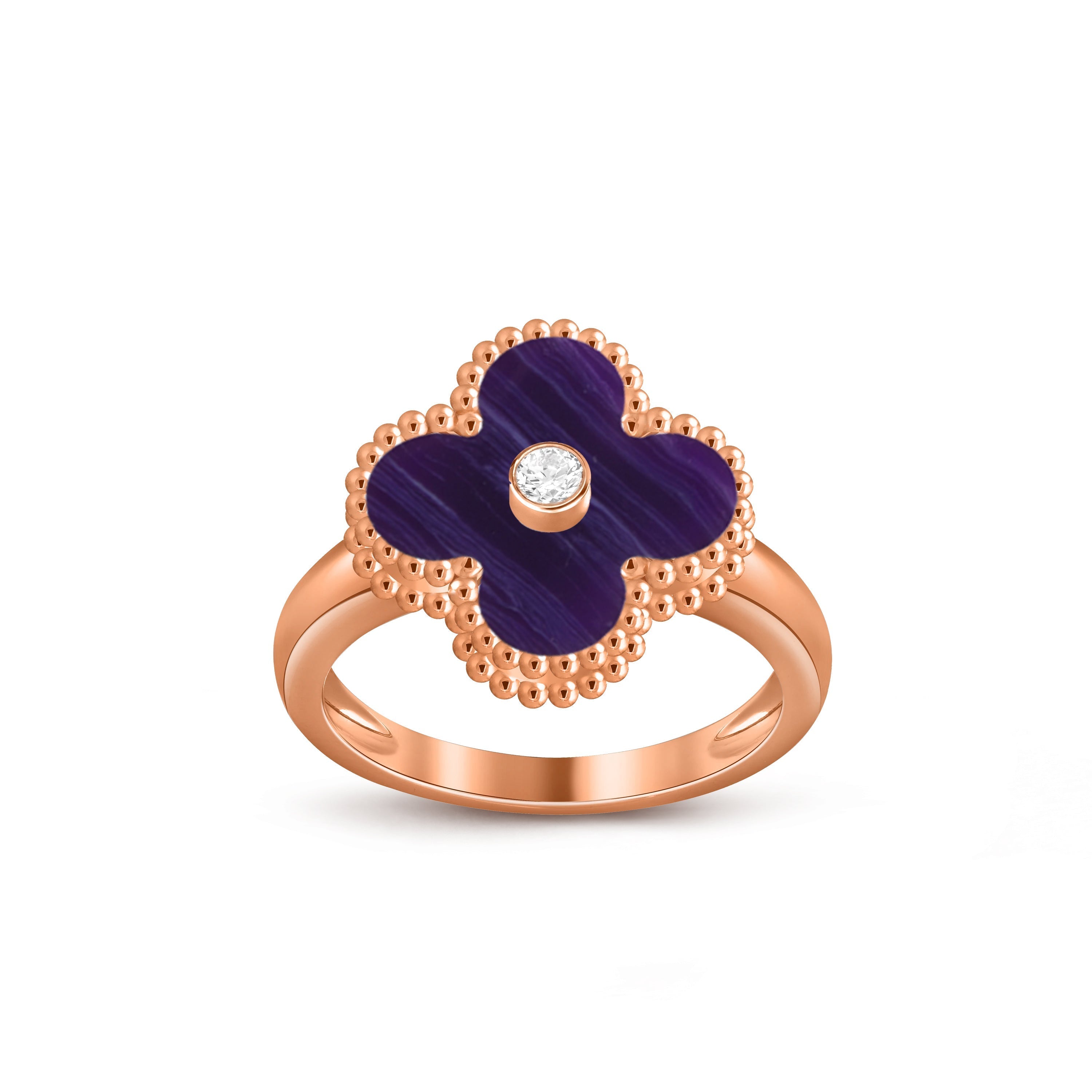 [Camiery]CLOVER DIAMOND RING ROSE GOLD COLLECTION