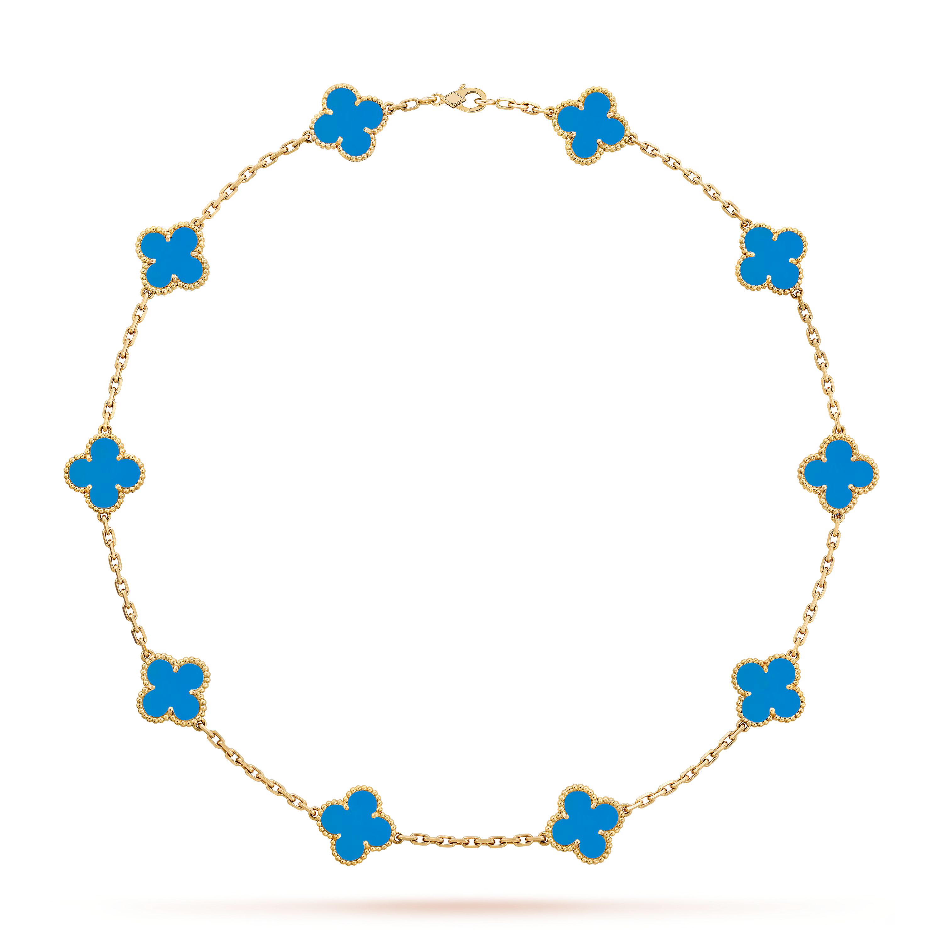 [Camiery] VA CLOVER 10 MOTIFS AGATE NECKLACE