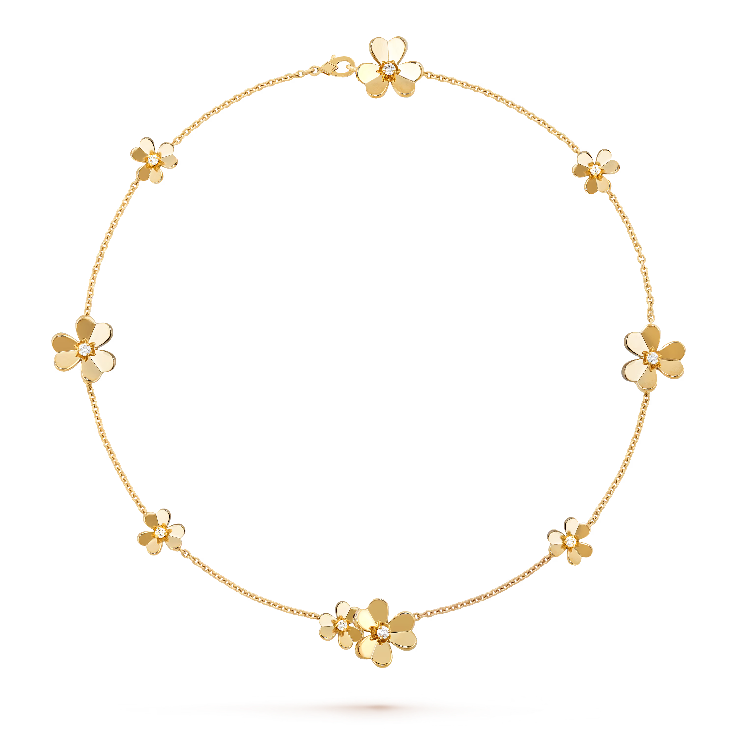 [Camiery] VA FRIVOLE SILVER 9 FLOWERS NECKLACE GOLD