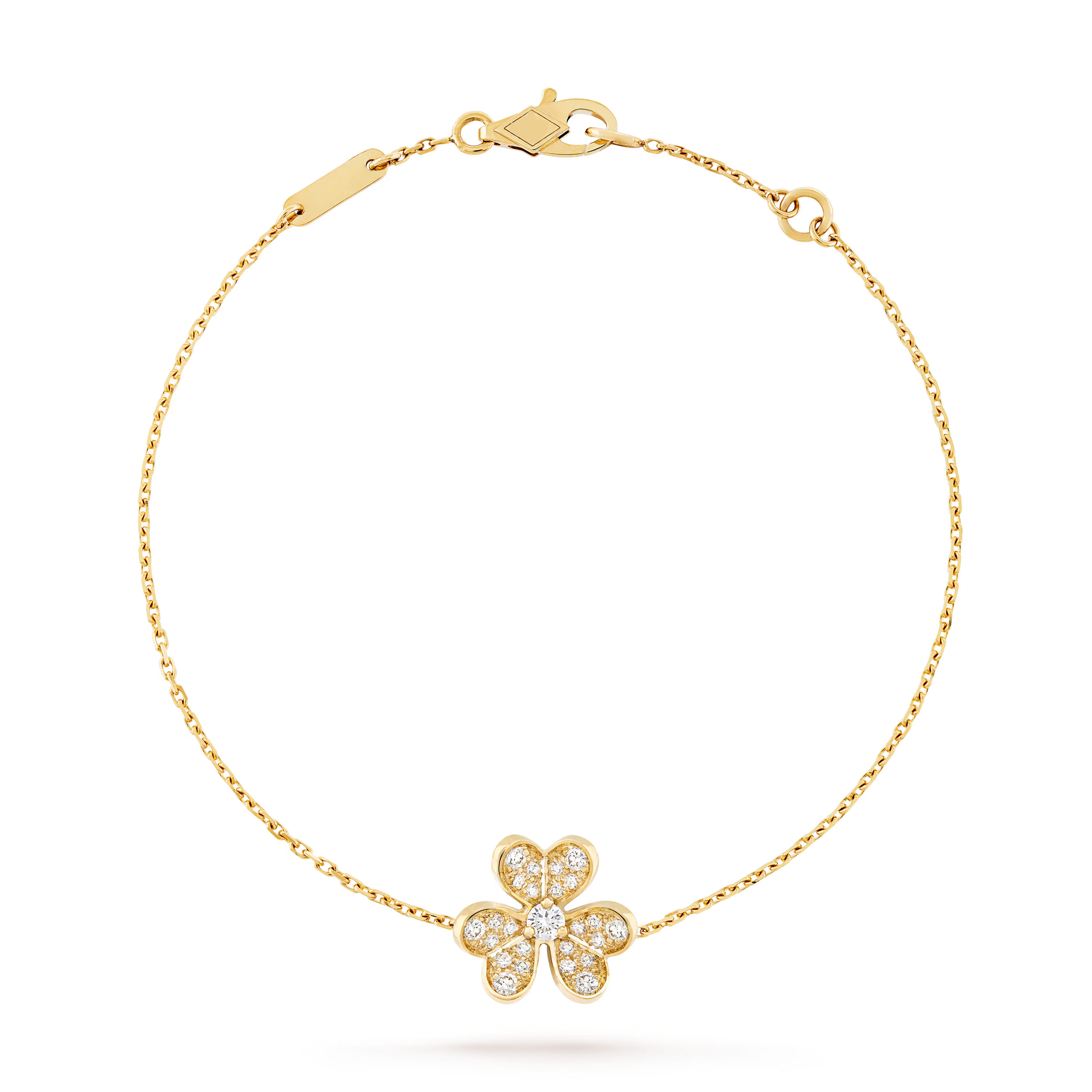 [Camiery] VA FLOWER DIAMOND GOLD NECKLACE