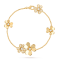 [Camiery] VA FRIVOLE GOLD 5 FLOWERS GOLD BRACELET