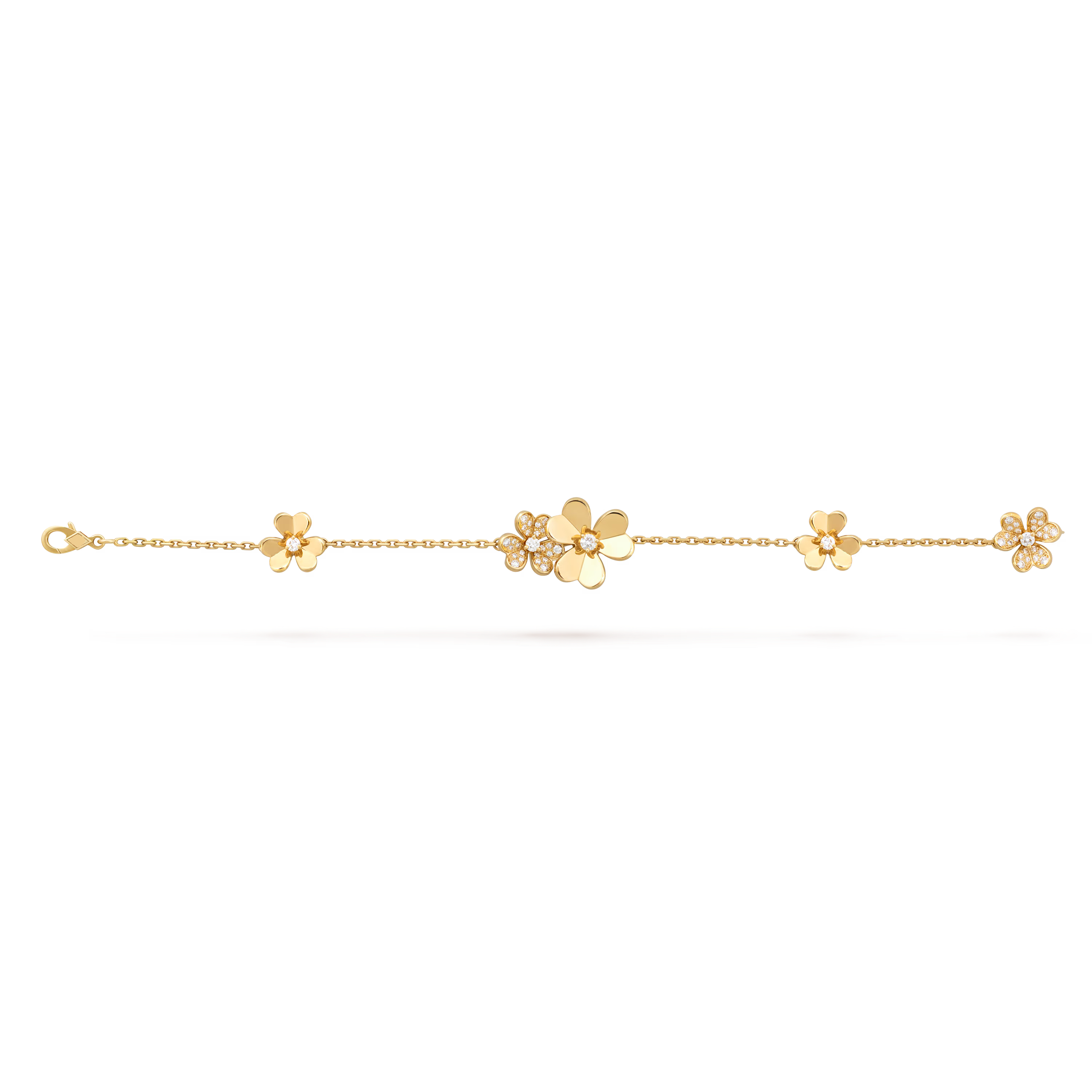 [Camiery] VA FRIVOLE GOLD 5 FLOWERS GOLD BRACELET