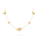 [Camiery] VA FRIVOLE SILVER 9 FLOWERS DIAMOND NECKLACE GOLD